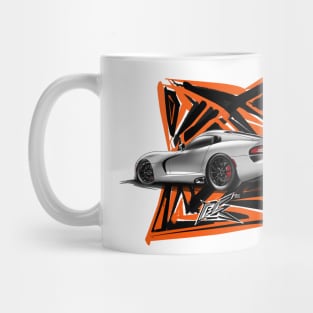 srt viper gts rear white Mug